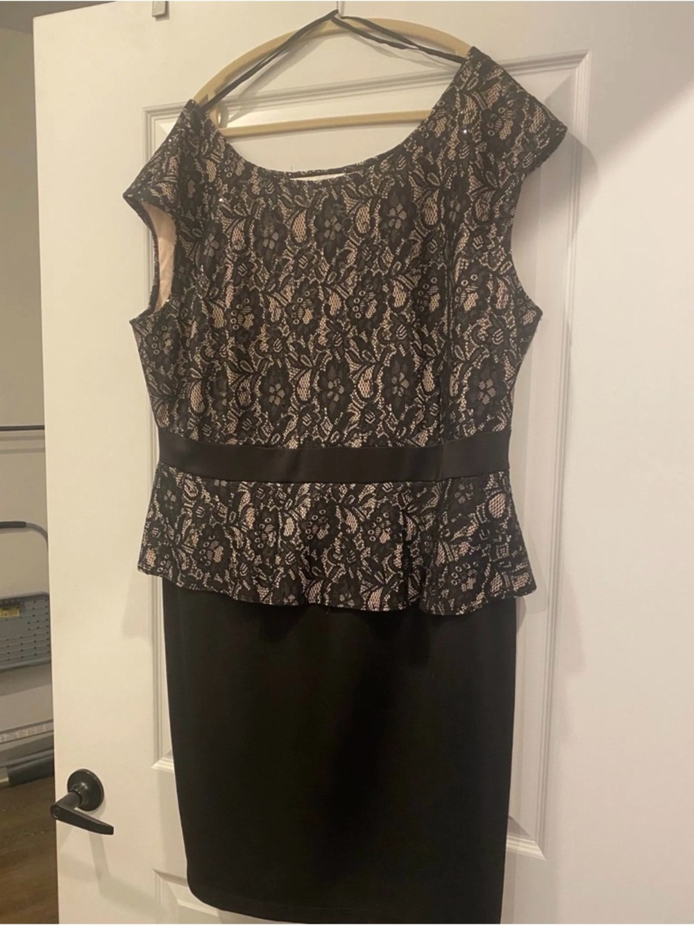 Aa Studio Black Lace-Overlay Midi Dress